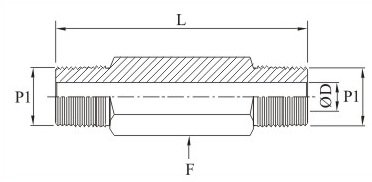 Hex Long Nipple NPT Male X NPT Male